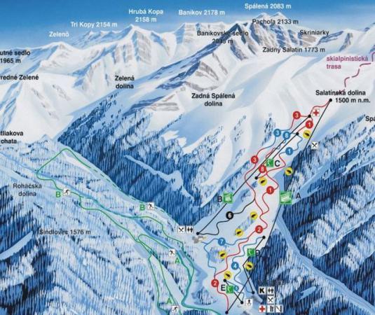 Рогаче Спалена карта трасс