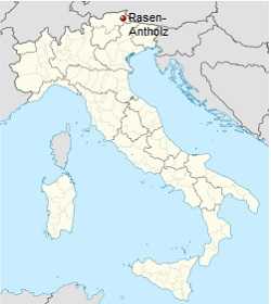 Антхольц на карте Италии