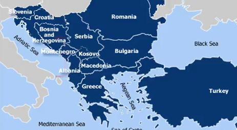 Балканский полуостров карта