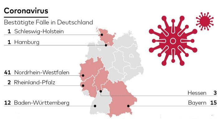 Коронавирус в Германии карта распространения