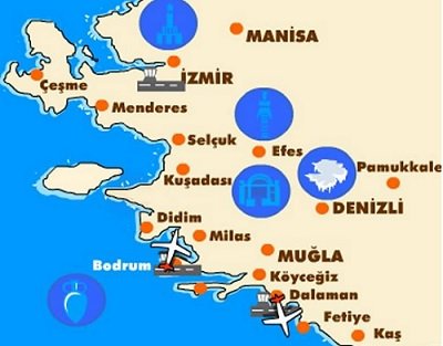 Дидим Алтынкум на карте Турции