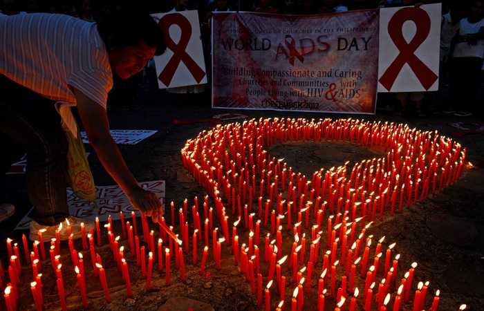 Манила, Филиппины - дань памяти в День борьбы со СПИДом