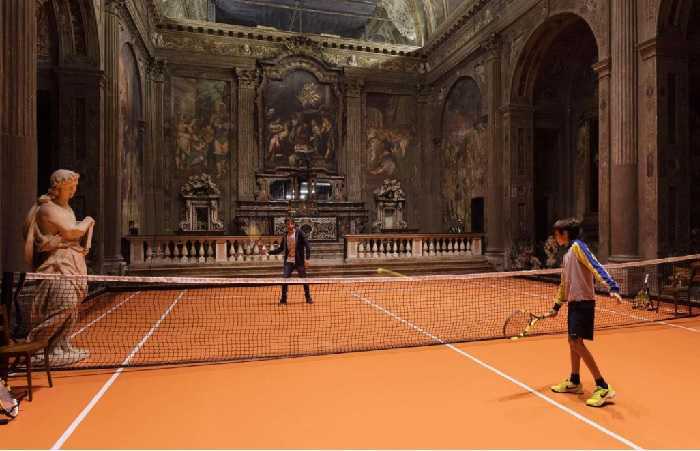 Фото недели, 25 ноября 2017 - игра в теннис в церкви Сан-Паоло-Конверсо, Милан