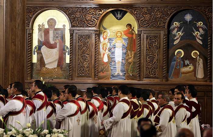 Фото недели, 7 января 2018, православное Рождество, Каир(Египет), Коптский собор