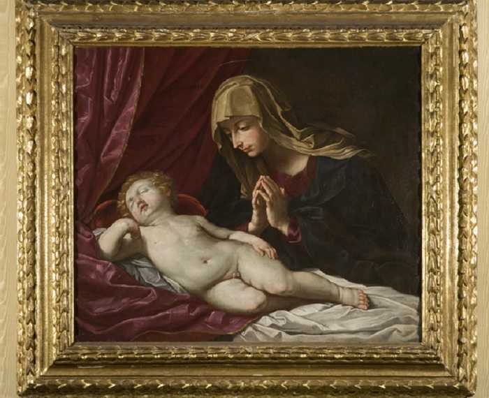 Мадонна, обожающая ребенка, художник Гвидо Рени
