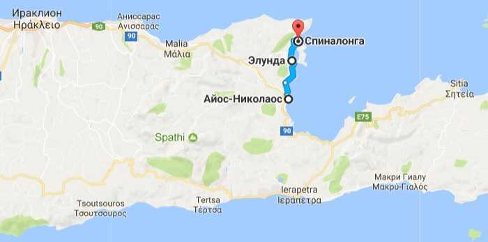 Экскурсии с Крита на остров Спиналонга, как добраться до Спиналонга карта