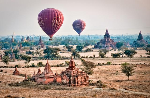 Экзотические туры - полет на воздушном шаре над Бирмой