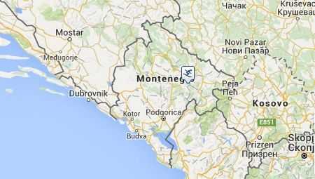 Колашин на карте Черногории