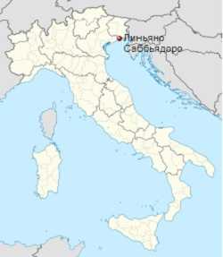 Линьяно-Саббьядоро на карте Италии