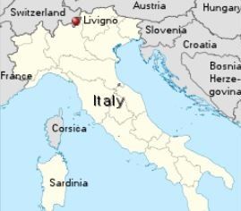 Ливиньо на карте Италии