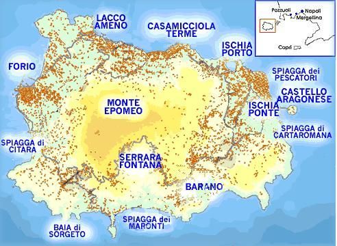 Курорт Искья Италия карта