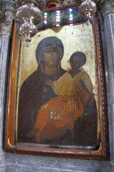 Чудотворная икона Мироточивая (Мировлитисса), монастырь св. Павла 