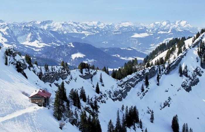Немецкие Альпы, горнолыжный курорт Оберштауфен