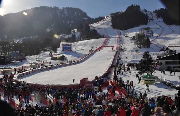 Скоростные лыжные трассы Китцбюэль, Австрия 