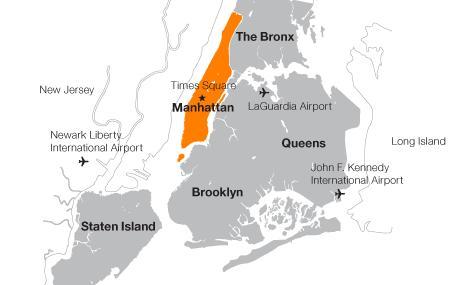 Нью-Йорк районы карта