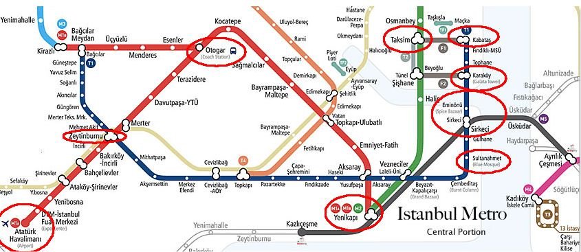 Карта Стамбула