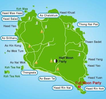 Новій год в Тайланде карта вечеринок
