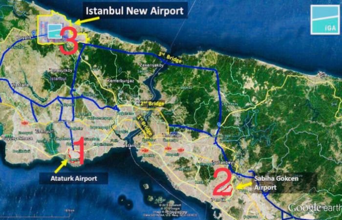 Где находится новый аэропорт в Стамбуле: карта