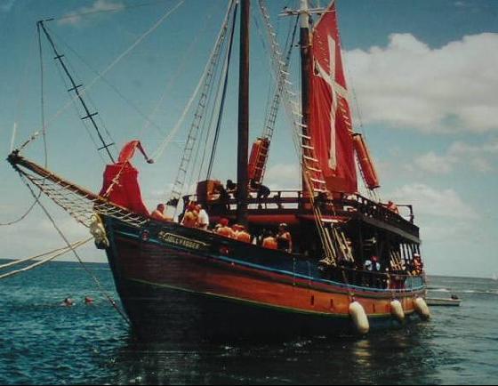 Отдых на Барбадосе, пиратский корабль Jolly Roger, морские круизы