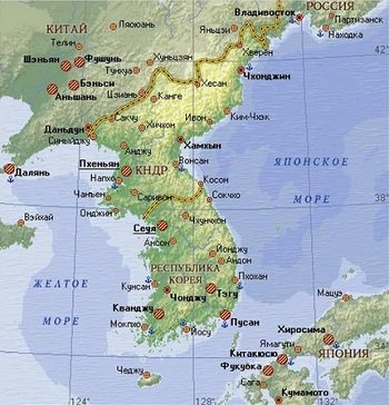 Карта отдыха в северной Корее
