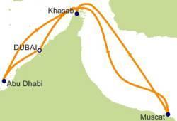 Поездка в Дубай, карта маршрута 