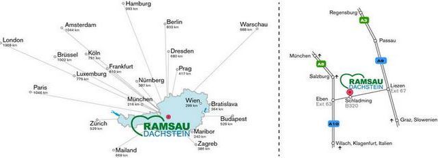 Рамзау ам Гаштайн на карте Австрии