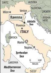 Равенна карта Италии