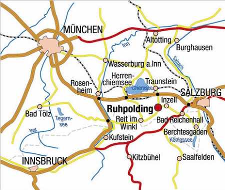 Рупольдинг на карте Германии