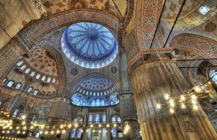 Голубая мечеть Стабул, интерьер