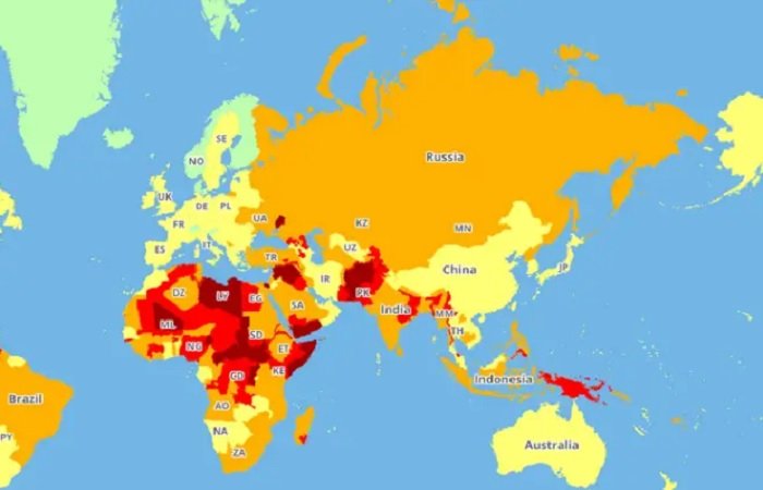 Самые опасные страны мира карта