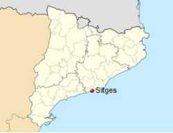  Ситжес на карте Испании