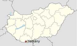 Термальные источники в Венгрии, Харкань на карте