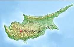 Троодос карта Кипра